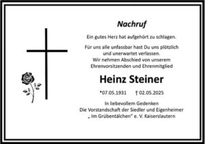 Nachruf Steiner